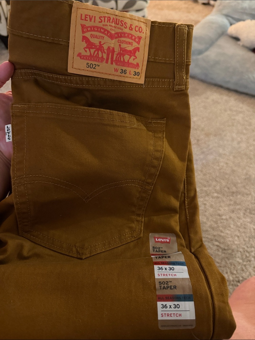 Levi's 502™ Tapered Jeans — Mustard
